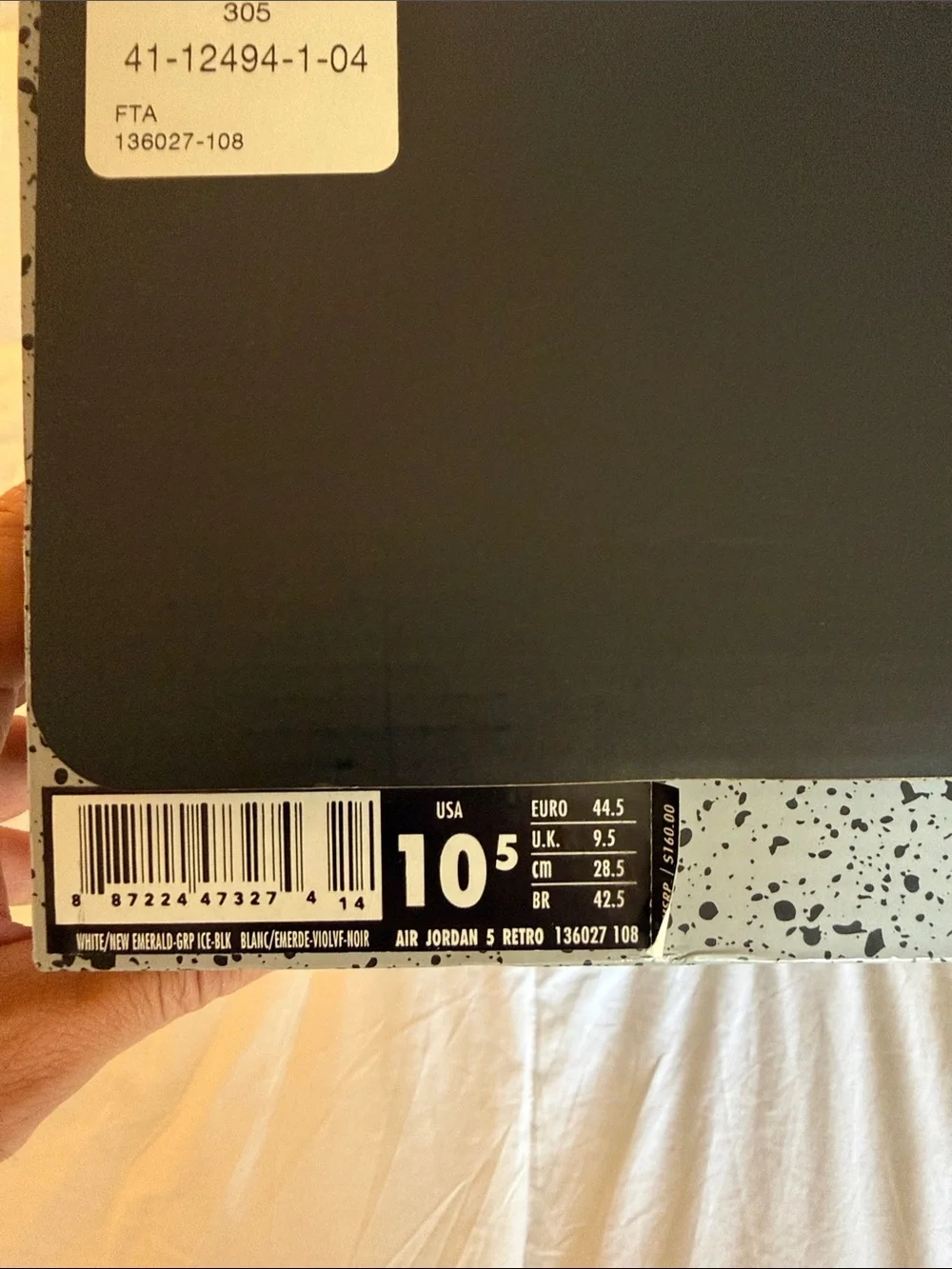 Air Jordan 5 Retro Grape 2013 Deadstock OG Box